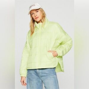 Fabletics Sz Large Light Green Daydreamers Athletic Puffer Jacket